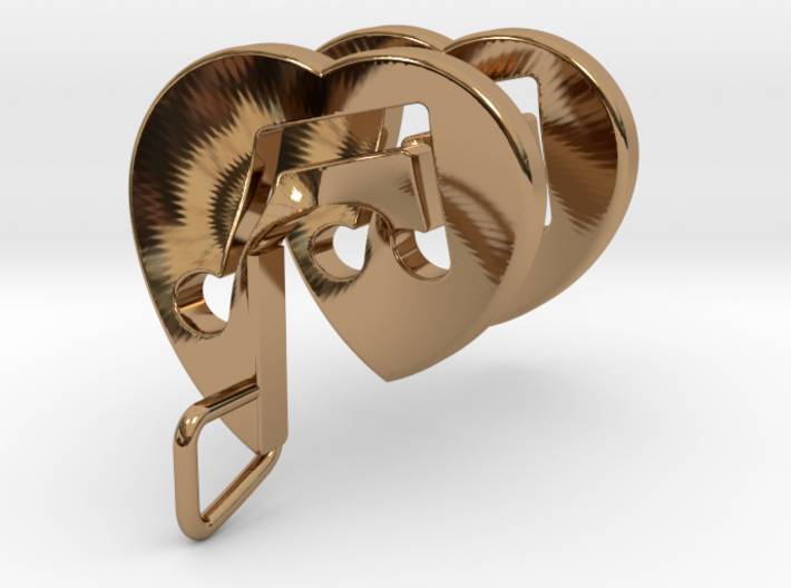 Beam Note Heart Spiral Pendant 3d printed