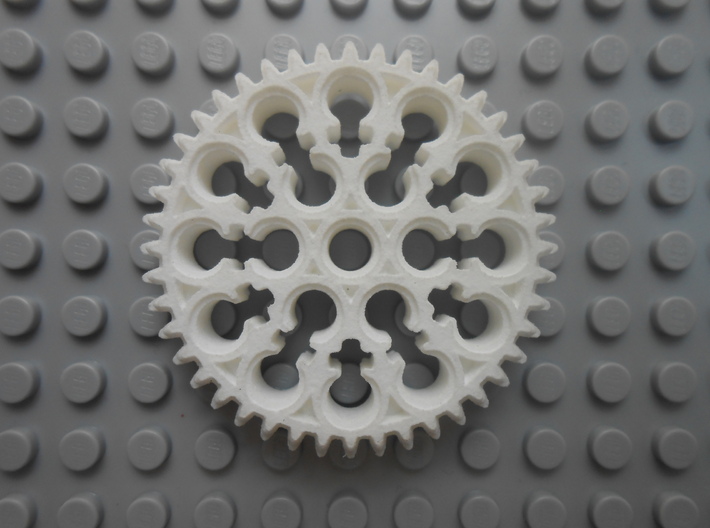 LEGO®-compatible alt. 44-tooth bevel gear R2 3d printed