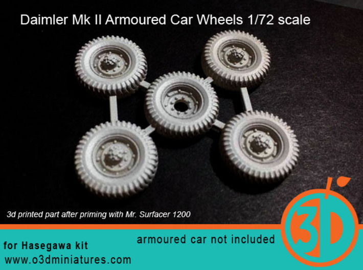 Daimler Mk II Tires 1/72 scale SWFUD-72-006 3d printed