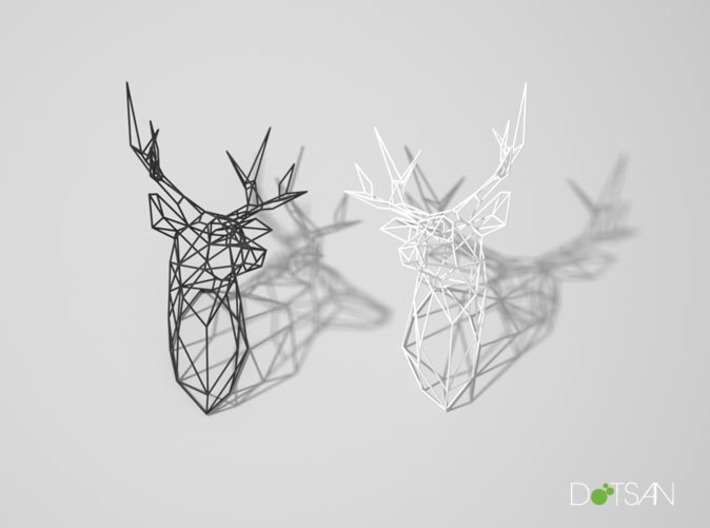 Stag Deer Trophy Head Large Facing Right 3d printed 