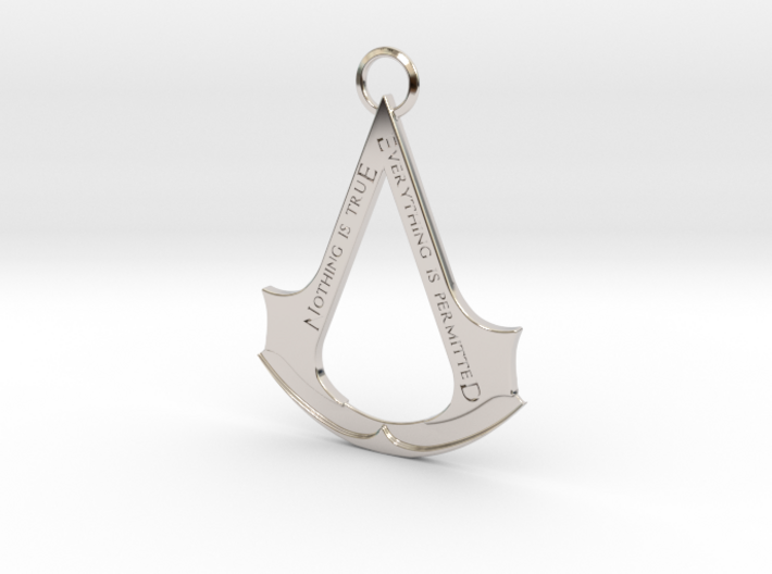 Assassin's creed logo-bottle opener (with ring) 3d printed