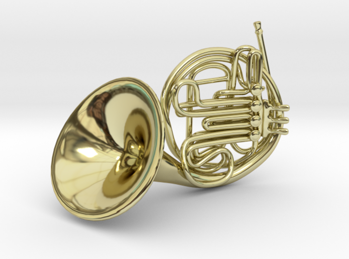 French Horn Pendant 3d printed 