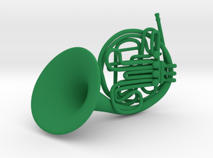 French Horn Pendant 3d printed
