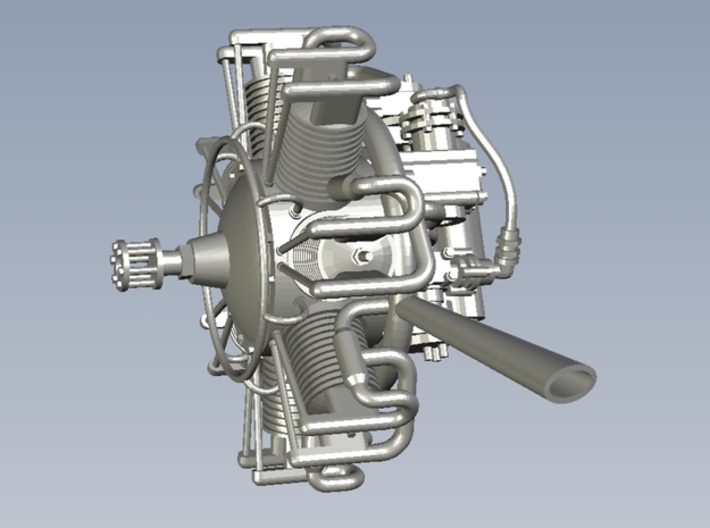 1/16 scale Bramo Siemens Halske Sh-14 engine 3d printed 