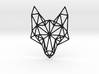 Geometric Fox Head Pendant 3d printed 