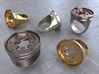 Empire Seal Ring 3d printed Stainless Steel, Gold Plated Matte & Premium Silver renders.