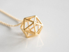 Icosahedron pendant 3d printed 