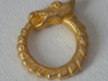 Dragon Ouroboros Pendant  3d printed Photo - Polished Gold Steel