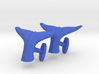 Whale tail cufflinks 3d printed 