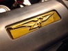 DeTomaso Badge - RH (no steel) 3d printed Polished brass