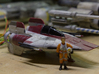 A-Wing 1/72 scale 3d printed w/ finemolds rebel pilot 