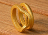 Balem's Ring1 - US-Size 4 1/2 (15.27 mm) 3d printed Ring 1 in polished gold steel (shown: size 6 1/2)