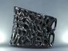 Voronoi Bracelet  3d printed Matte Black Stainless Steel