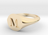 Letter M - Signet Ring Size 6 3d printed 