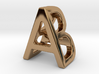 AB BA - Two way letter pendant 3d printed 