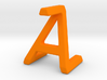 AZ ZA - Two way letter pendant 3d printed 