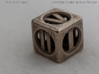 Hollow Dice Numerals 3d printed Printed in Stainless Steel