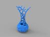 Voronoi Vase 3d printed Porcelain Gloss Blue