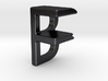 Two way letter pendant - BF FB 3d printed 