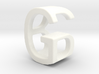 Two way letter pendant - BG GB 3d printed 