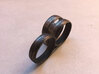 Double Ring 3d printed here you see the black patina