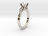 18.35 Mm Clover Diamond Ring 6.5 Mm Fit 3d printed 