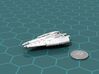 Tusokk Hammer class Battleship 3d printed Render of the model, with a virtual quarter for scale.