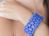 Flowers Cuff (Size M) 3d printed Printed in Blue Strong & Flexible Plastic