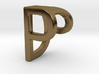 Two way letter pendant - DP PD 3d printed 