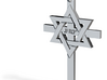 Star of David Cross - Yeshua Text 3d printed 