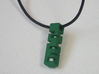 Tritium Holder Pendant - GLOW IN THE DARK! 3d printed Pendant with necklace in place