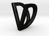 Two way letter pendant - DV VD 3d printed 