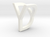 Two way letter pendant - DY YD 3d printed 