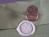 Snowflake Wax Seal 3d printed Snowflake wax seal with  impression in Bone White sealing wax