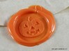 Jack-O'-Lantern Wax Seal 3d printed Jack-O-Lantern impression in Mandarin Orange wax