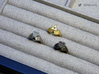 8bit Claddagh Ring  3d printed 8bit Claddagh in Steel & Bronze Glossy - Triforce Claddagh in Gold Matte