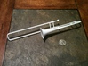 Michael's Mini Trombone 3d printed Example printed in White Strong & Flexible (Quarter not included)