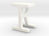 Two way letter pendant - IR RI 3d printed 