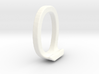 Two way letter pendant - JO OJ 3d printed 