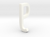 Two way letter pendant - JP PJ 3d printed 