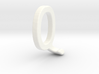 Two way letter pendant - JQ QJ 3d printed 
