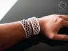 Cuff Bracelet, Honeycomb Mesh 3d printed 