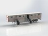 HO 1/87 Horsebox 56' Semi 01 3d printed CAD render showing Promotex chassis fitted.