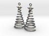 Spiral Christmas Tree w Star Earrings 3d printed 