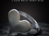 Liquid Metal Heart Ring 3d printed 