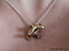 Yana the Nudibranch Pendant 3d printed Raw Bronze and Raw Brass pendants fitting together