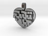 Mosaic Heart Pendant Small 3d printed 