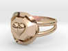 Size 8 Diamond Heart Ring F 3d printed 