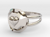 Size 9 Diamond Heart Ring F 3d printed 