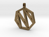 Heptagon Monogram Pendant (customizable) 3d printed 